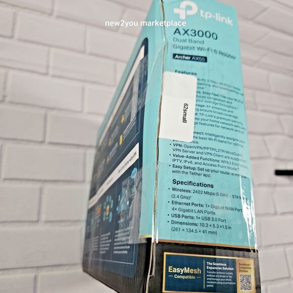 TP-Link Dual-Band AX3000 Wi-Fi 6 Router Archer AX55 | Wireless Gigabit Internet - Picture 8 of 9